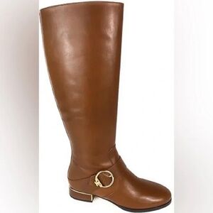 Tory Burch Calf Leather Cognac Sofia Riding Boots